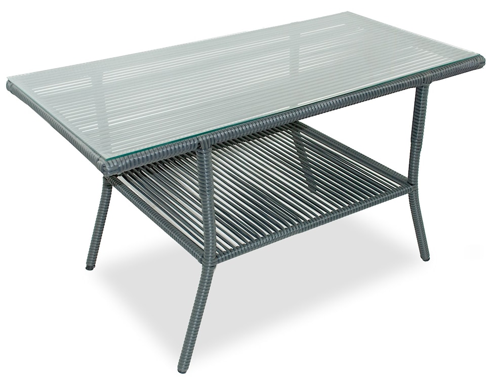Zestaw mebli ogrodowych Blosset z sofą, dwoma forelami i wysokim stolikiem aluminium ciemnoniebieski  - zdjęcie 2