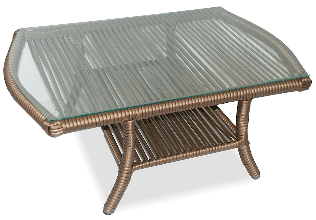 Zestaw mebli ogrodowych Blosset z sofą, dwoma fotelami i stolikiem aluminium brązowy  - zdjęcie 2