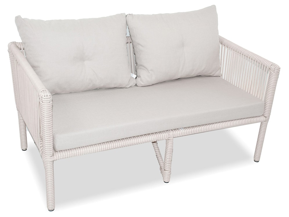 Zestaw mebli ogrodowych Blosset z sofą, dwoma fotelami i stolikiem aluminium kremowy  - zdjęcie 4