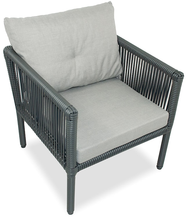Zestaw mebli ogrodowych Blosset z dwoma fotelami i stolikiem aluminium ciemnoniebieski  - zdjęcie 2