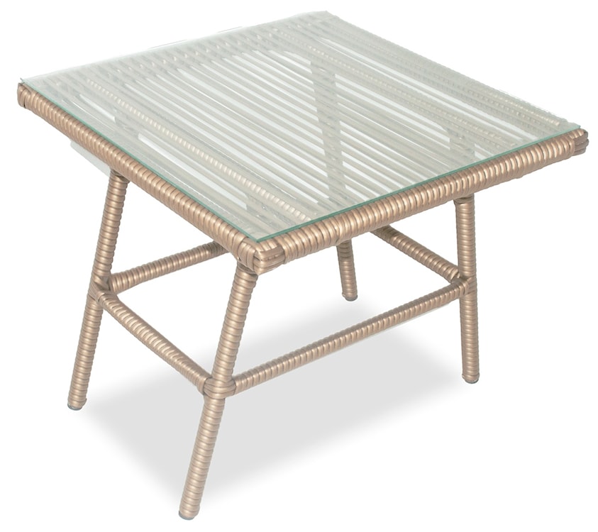 Zestaw mebli ogrodowych Blosset z dwoma fotelami i stolikiem aluminium brązowy  - zdjęcie 2