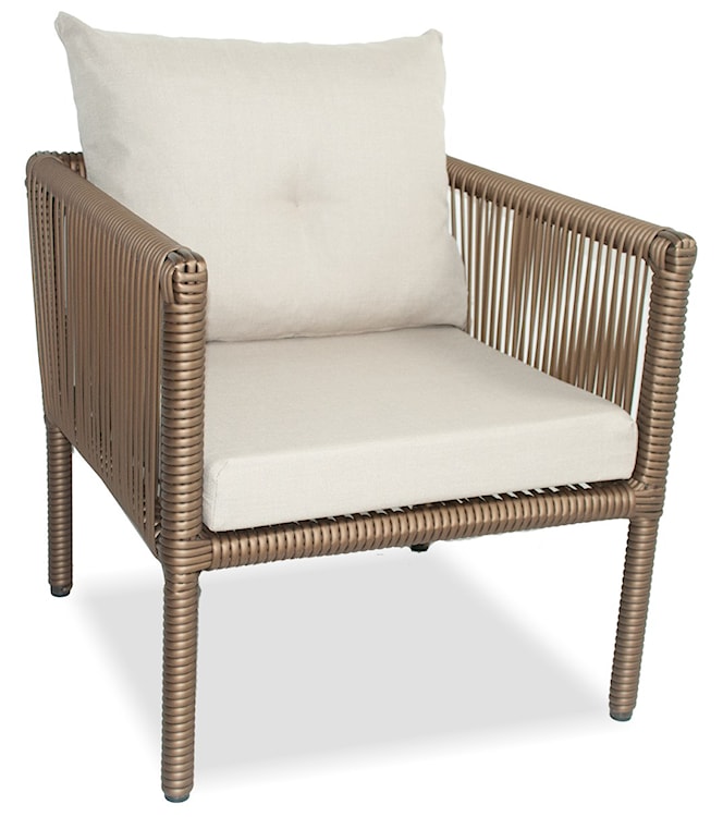 Zestaw mebli ogrodowych Blosset z dwoma fotelami i stolikiem aluminium brązowy  - zdjęcie 3