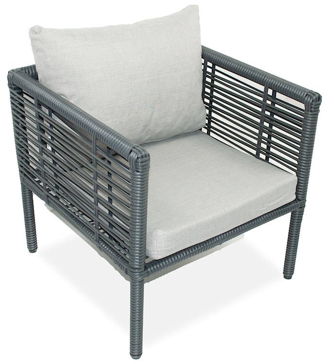Zestaw mebli ogrodowych Callare z sofą, dwoma fotelami i stolikiem 130 cm aluminium ciemnoniebieski  - zdjęcie 2
