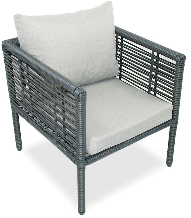 Zestaw mebli ogrodowych Callare z sofą, dwoma fotelami i stolikiem 160 cm aluminium ciemnoniebieski  - zdjęcie 2