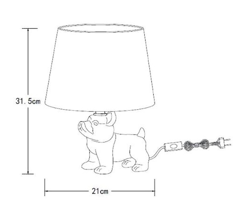 Lampa stołowa Sir Winston piesek czarno-złota  - zdjęcie 8