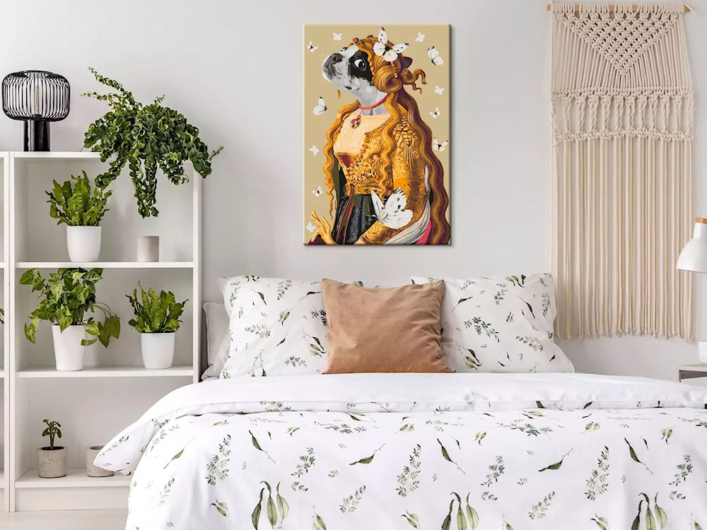 Obraz do malowania po numerach Pani mops 60x40 cm  - zdjęcie 2