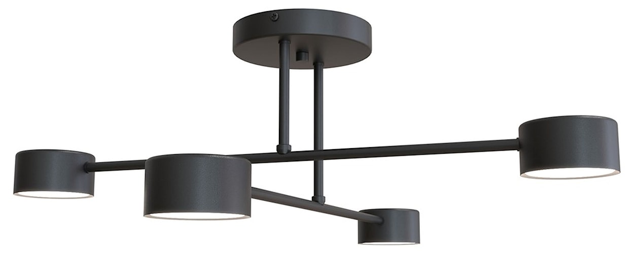 Lampa sufitowa Hallo czarna x4