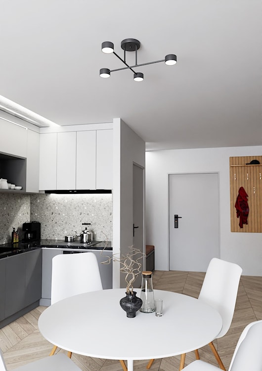 Lampa sufitowa Hallo czarna x4  - zdjęcie 4