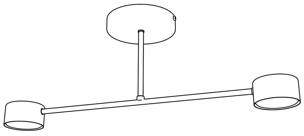 Lampa sufitowa Hallo biała x2  - zdjęcie 7