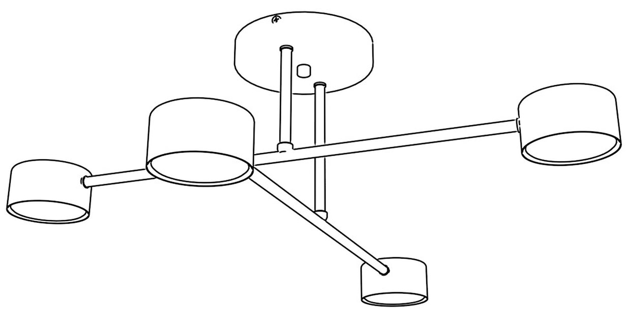 Lampa sufitowa Hallo biała x4  - zdjęcie 6