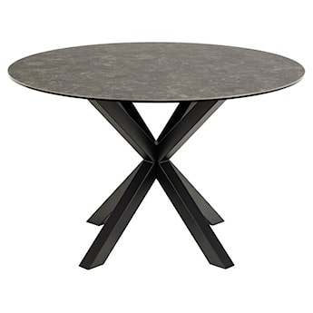 Stół do jadalni okrągły Kardema 119 cm czarna ceramika