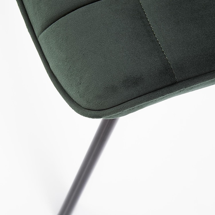 Krzesło tapicerowane Derisa ciemnozielone  - zdjęcie 6