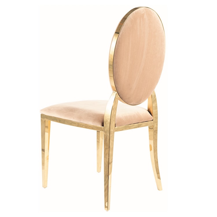 Krzesło tapicerowane Dersevie beżowy velvet/ złoty stelaż  - zdjęcie 8