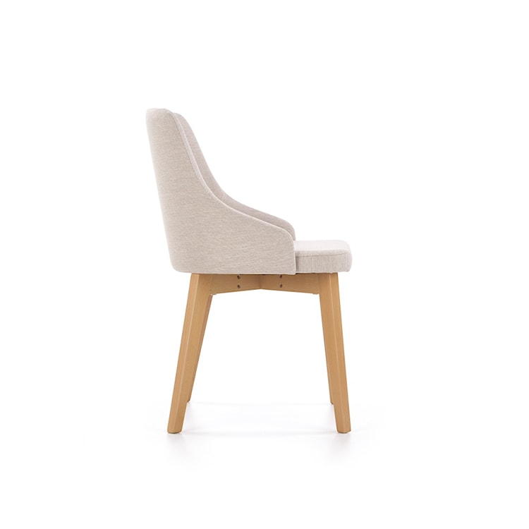 Krzesło tapicerowane Berlas kremowe - dąb miodowy  - zdjęcie 8
