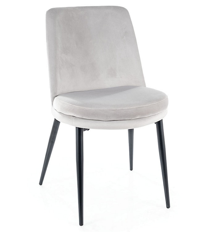 Krzesło tapicerowane Fiellian jasnoszary velvet 