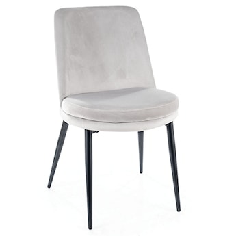Krzesło tapicerowane Fiellian jasnoszary velvet