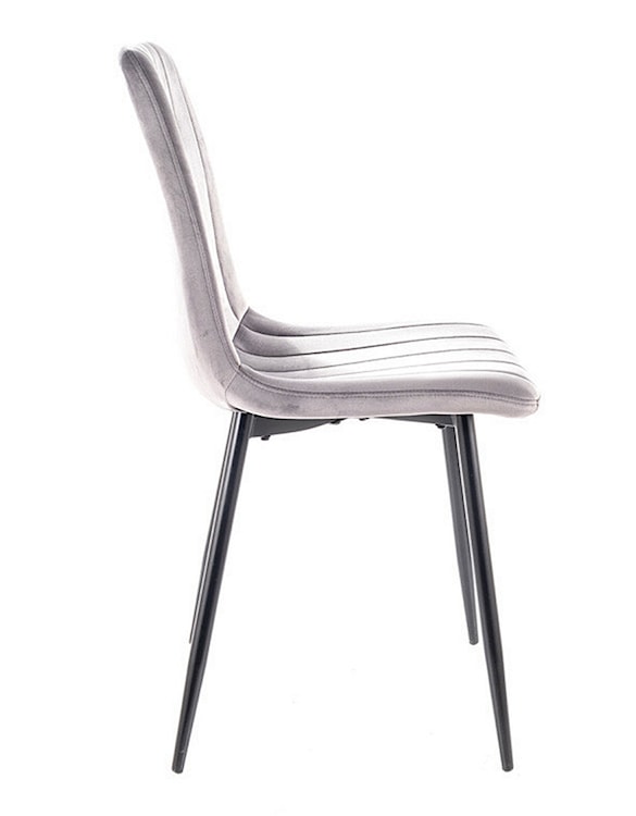 Krzesło tapicerowane Canonles jasnoszary velvet  - zdjęcie 3