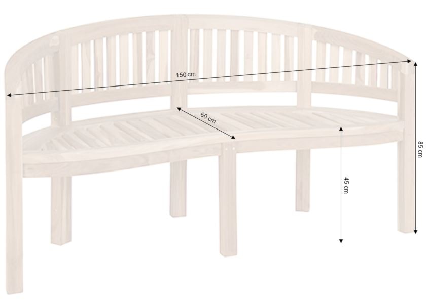 Ławka ogrodowa Ticanto 150 cm  - zdjęcie 7