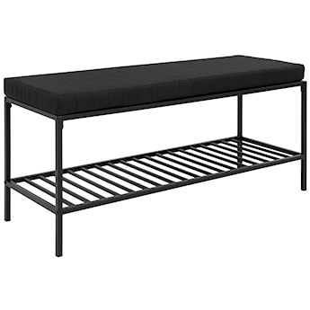 Ławka do przedpokoju Krapina 100x36 cm z czarnym siedziskiem