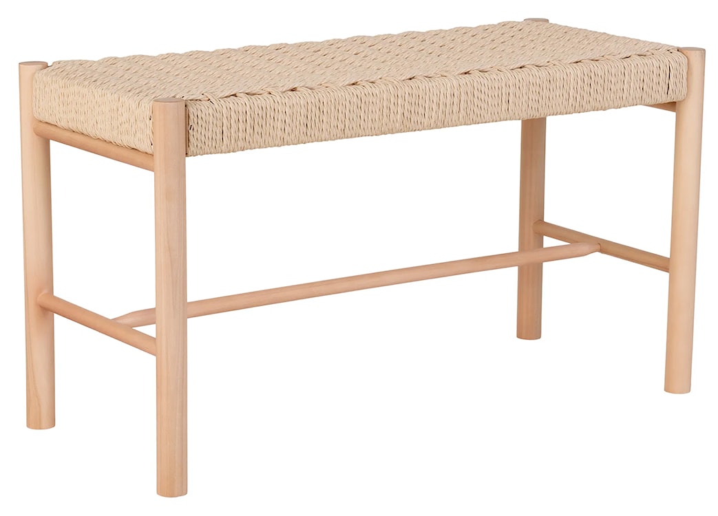 Ławka do przedpokoju Menlites z plecionym siedziskiem