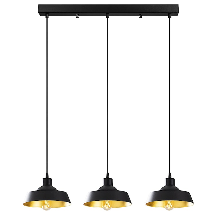 Lampa wisząca Hanella x3 czarna  - zdjęcie 2