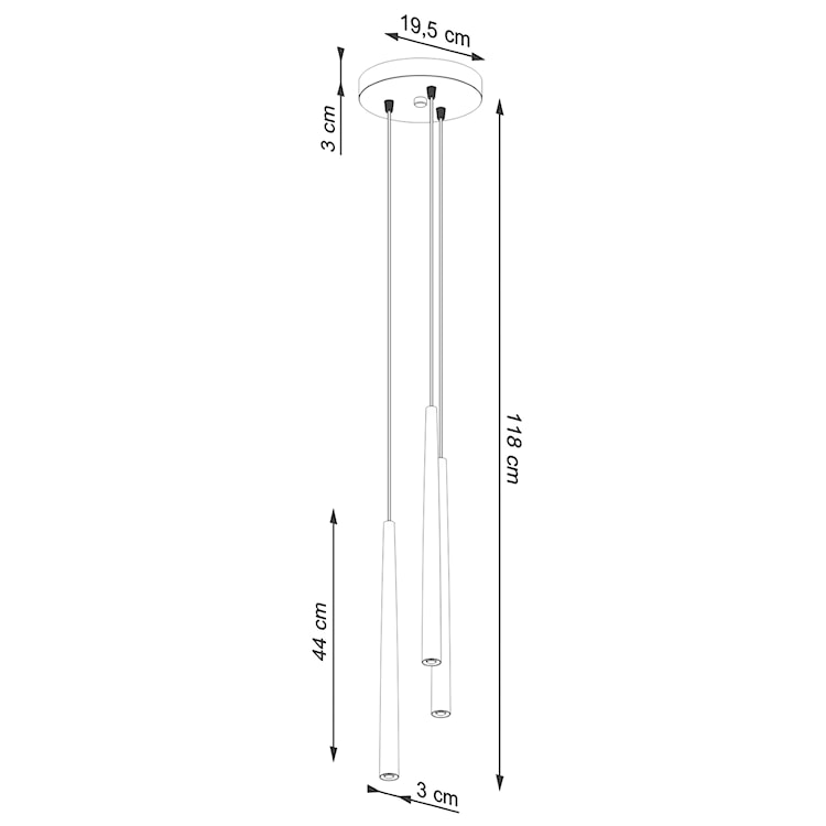 Lampa wisząca Bliss 3P czarna  - zdjęcie 10