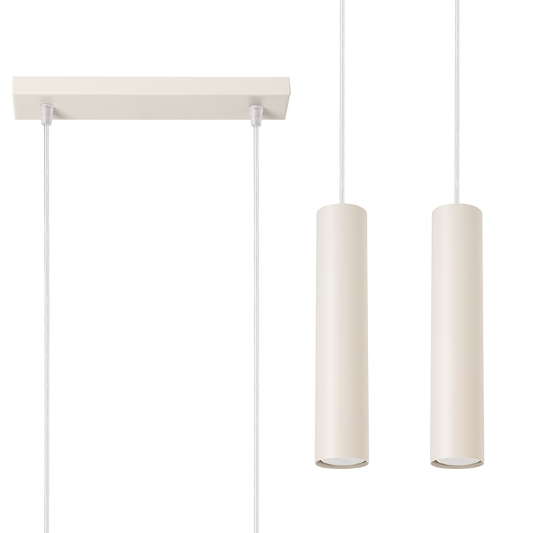 Lampa wisząca Lagos 2 beżowa  - zdjęcie 2