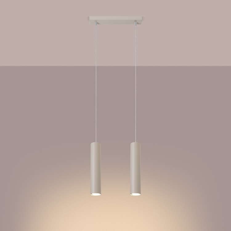 Lampa wisząca Lagos 2 beżowa  - zdjęcie 4