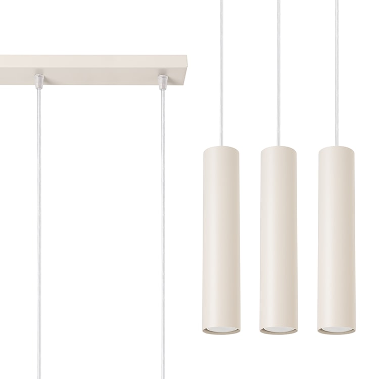 Lampa wisząca Lagos 3L beżowa  - zdjęcie 2