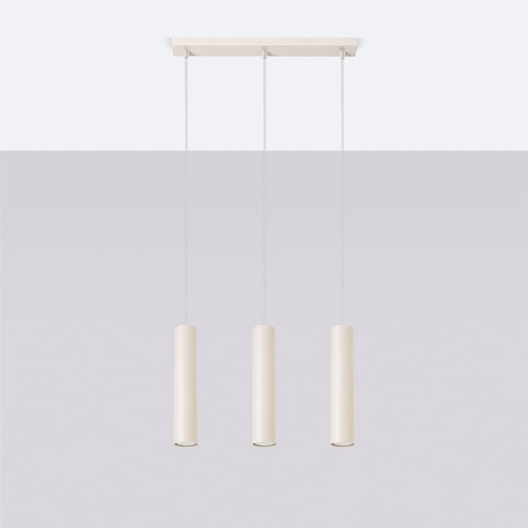 Lampa wisząca Lagos 3L beżowa  - zdjęcie 3
