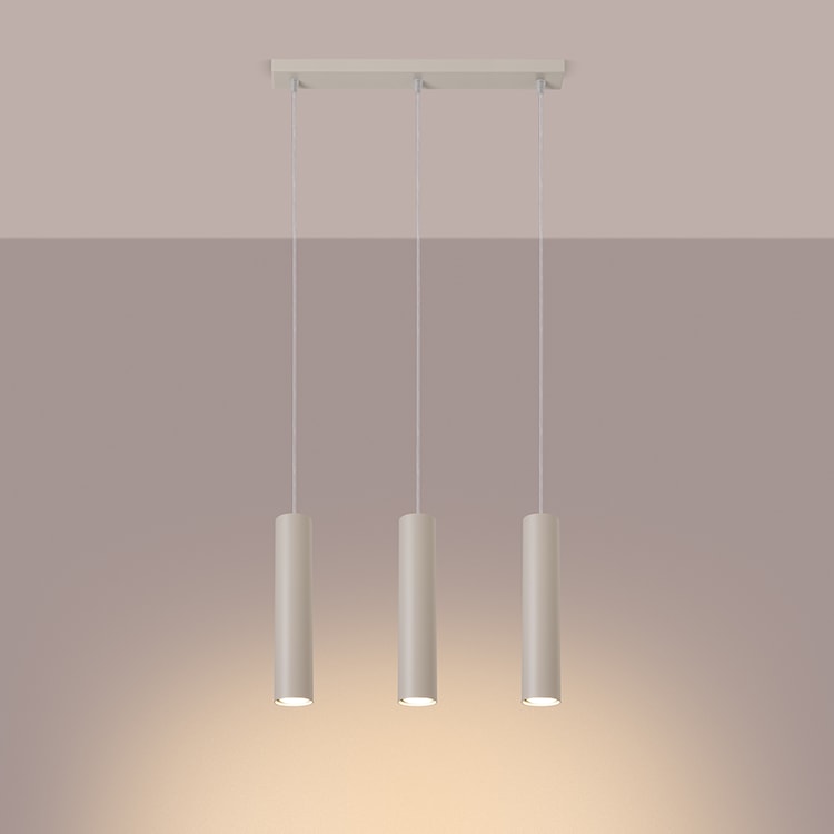 Lampa wisząca Lagos 3L beżowa  - zdjęcie 4