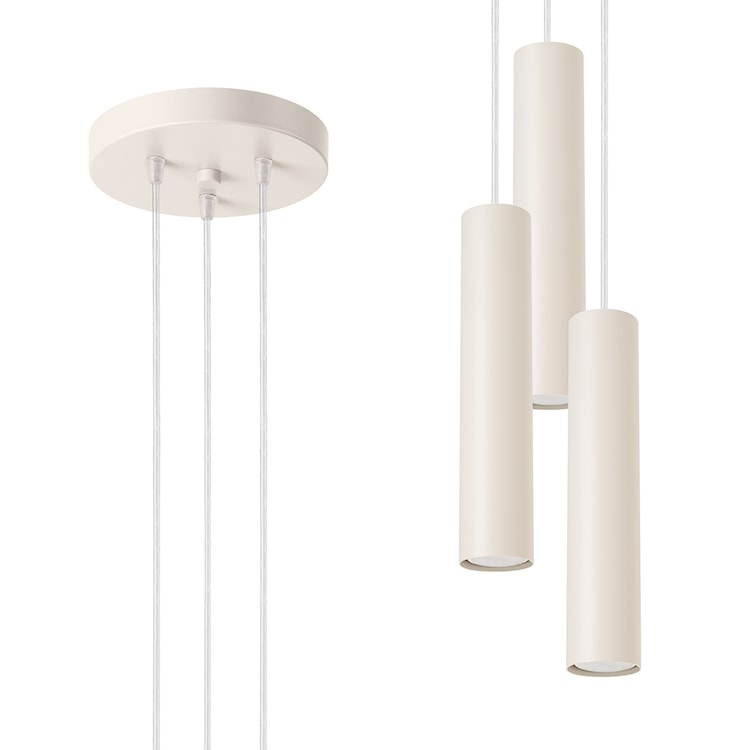 Lampa wisząca Lagos 3P beżowa  - zdjęcie 5