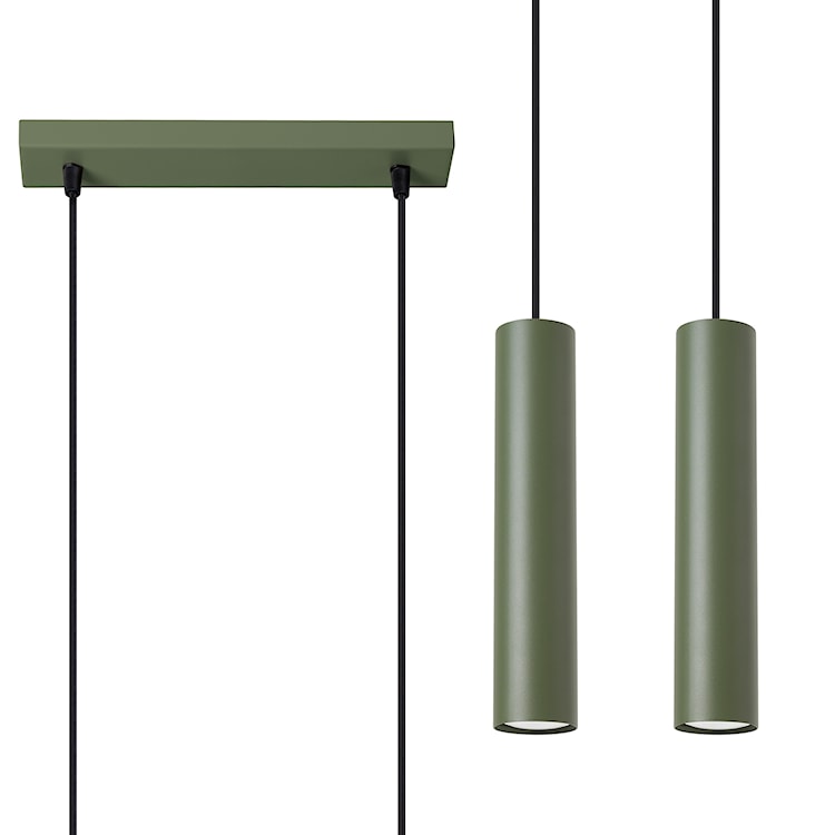 Lampa wisząca Lagos 2 zielona oliwka  - zdjęcie 2