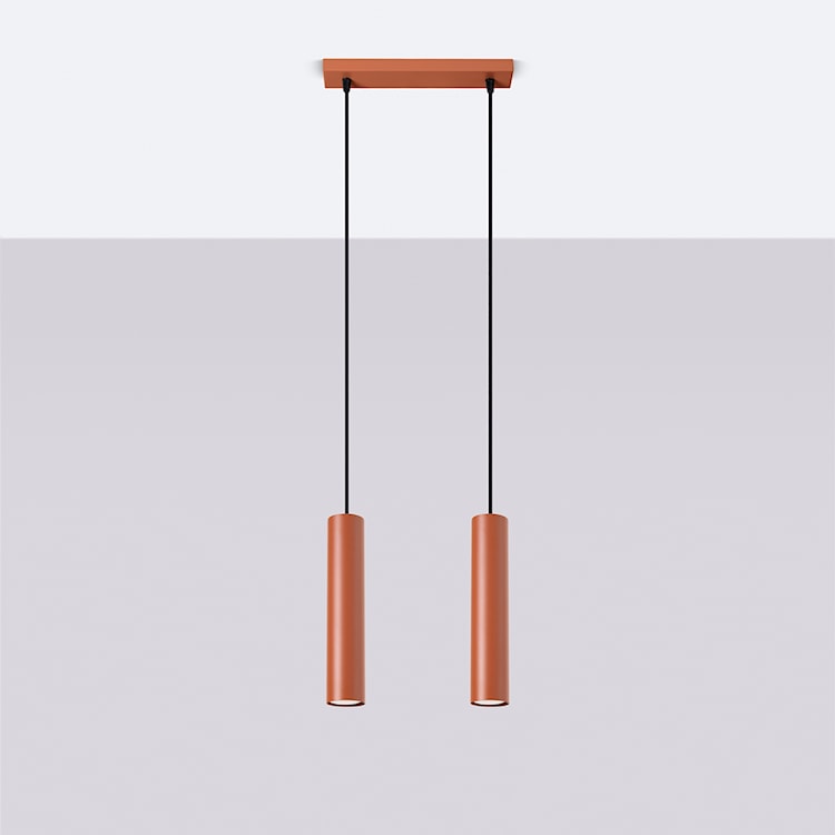 Lampa wisząca Lagos 2 ochra czerwona  - zdjęcie 3