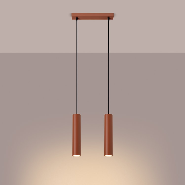 Lampa wisząca Lagos 2 ochra czerwona  - zdjęcie 4