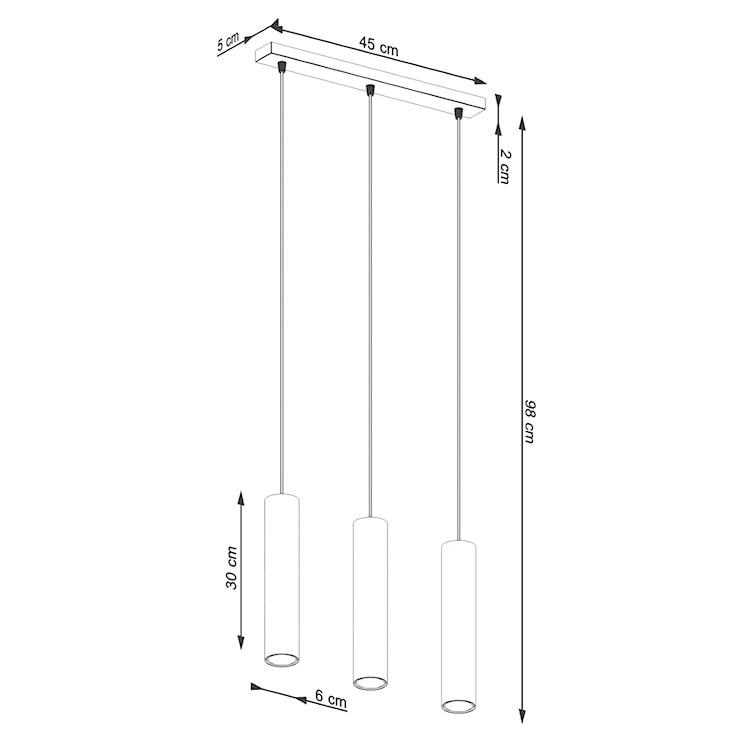 Lampa wisząca Lagos 3L ochra czerwona  - zdjęcie 8