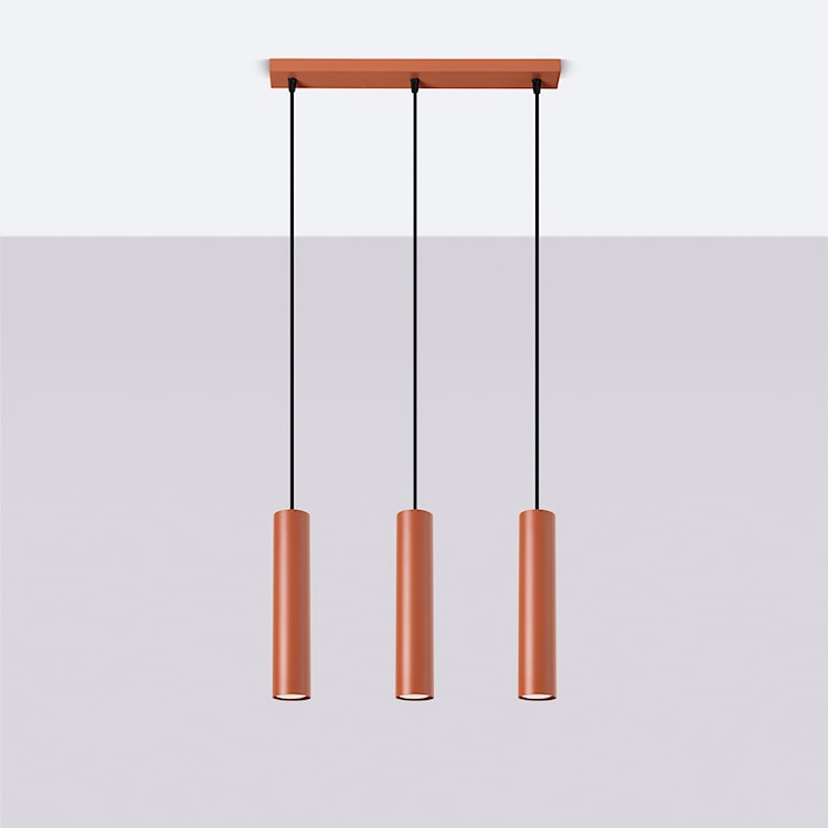 Lampa wisząca Lagos 3L ochra czerwona  - zdjęcie 3