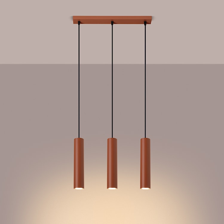 Lampa wisząca Lagos 3L ochra czerwona  - zdjęcie 4