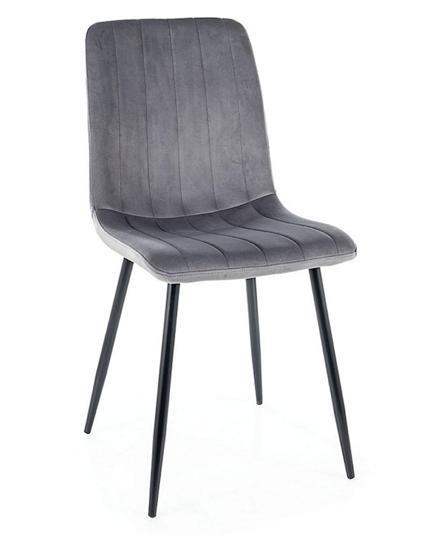 Krzesło tapicerowane Canonles szary velvet