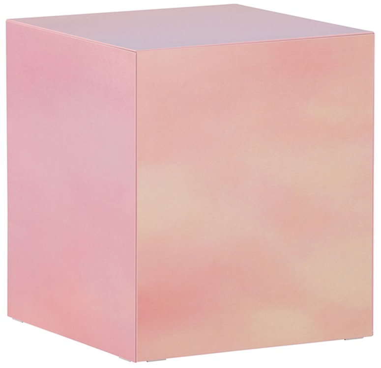 Stolik kawowy Dispect kwadratowy 40 cm różowy 