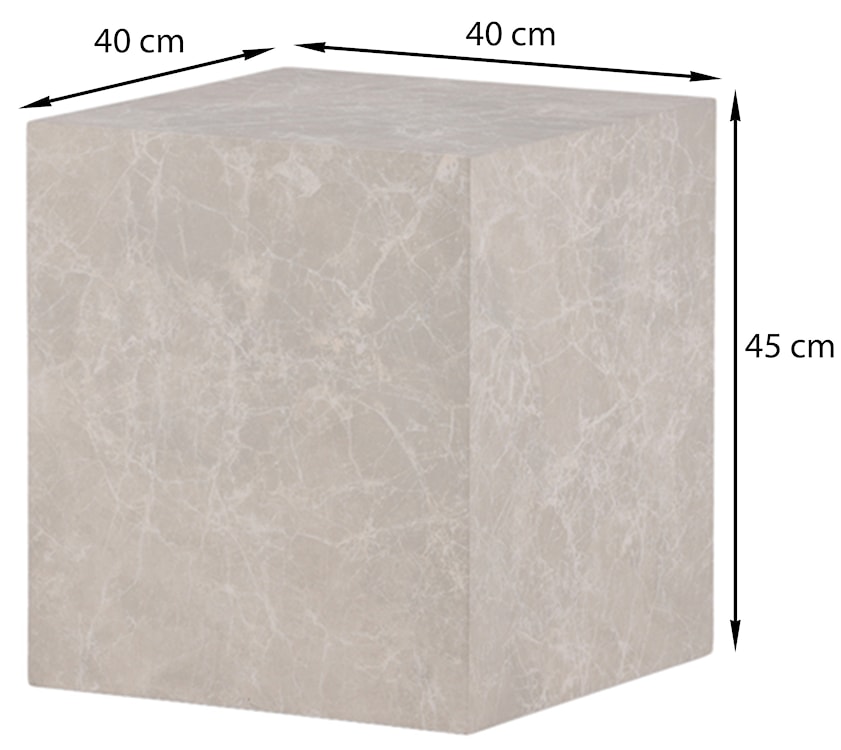 Stolik kawowy Dispect kwadratowy 40 cm różowy  - zdjęcie 6