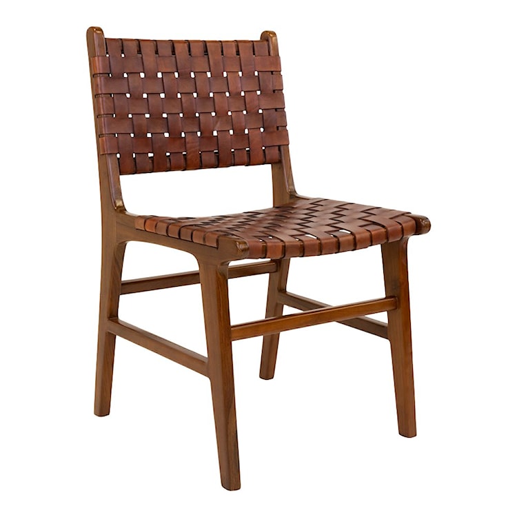 Krzesło Bargino brązowe ze sztucznej skóry