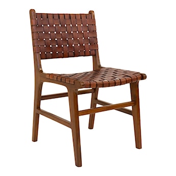 Krzesło Bargino brązowe ze sztucznej skóry