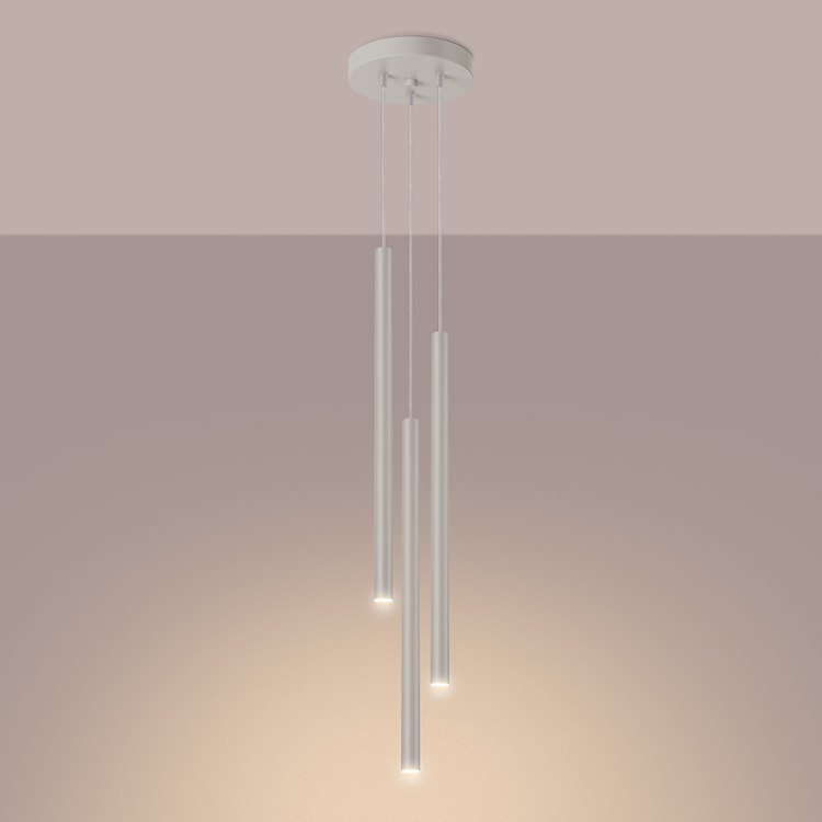 Lampa wisząca Pastelo 3P beżowa  - zdjęcie 4