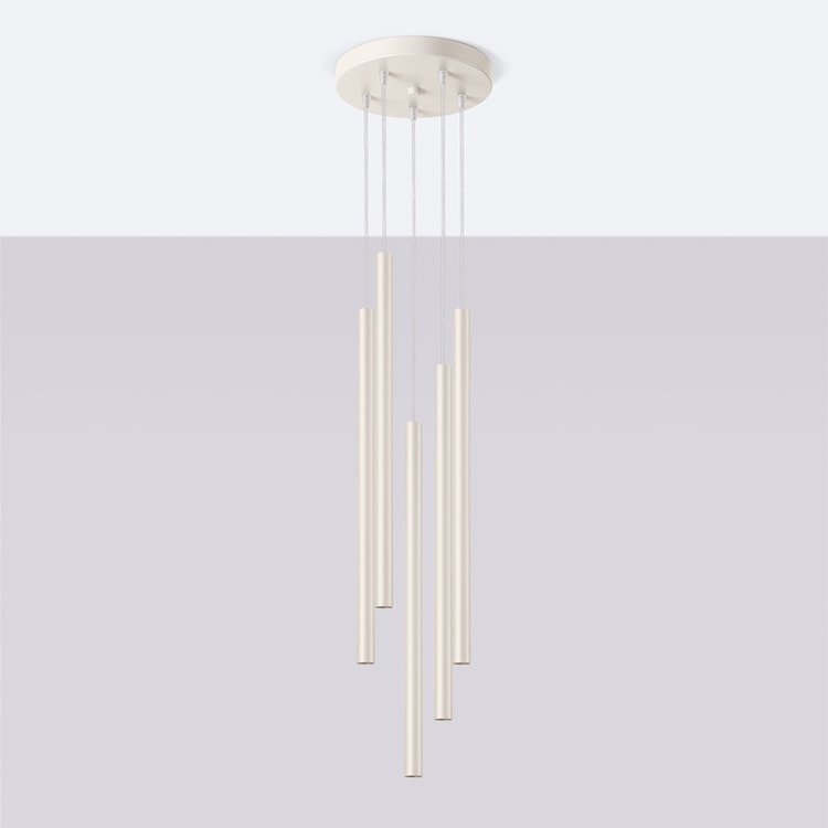 Lampa wisząca Pastelo 5P beżowa  - zdjęcie 3
