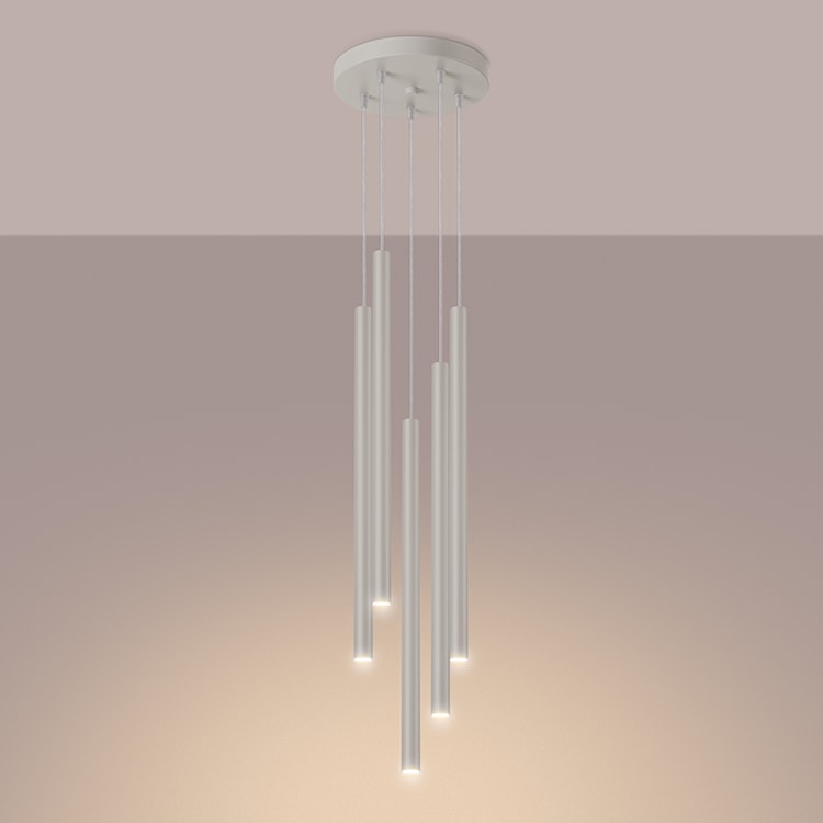 Lampa wisząca Pastelo 5P beżowa  - zdjęcie 4