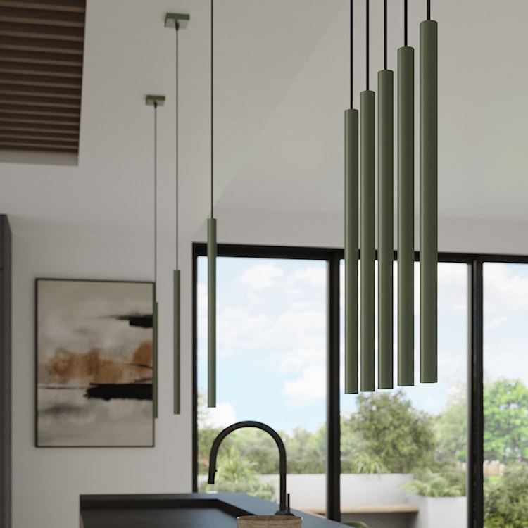 Lampa wisząca Pastelo 1 zielona oliwka  - zdjęcie 4
