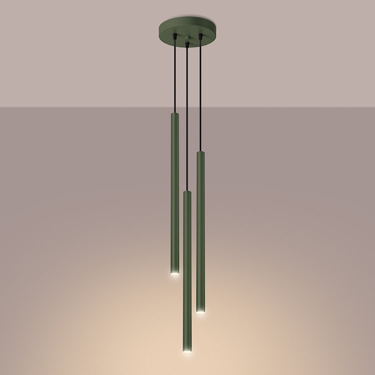 Lampa wisząca Pastelo 3P zielona oliwka  - zdjęcie 4