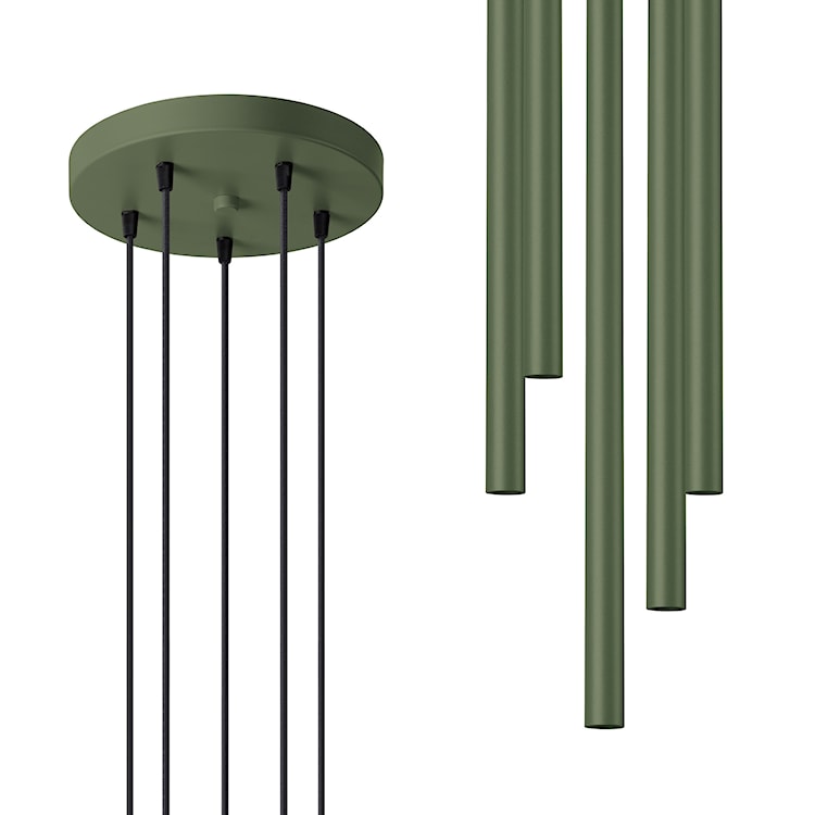 Lampa wisząca Pastelo 5P zielona oliwka  - zdjęcie 2