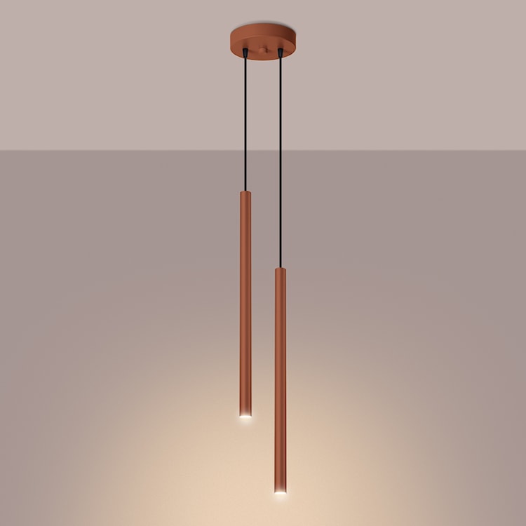 Lampa wisząca Pastelo 2 ochra czerwona  - zdjęcie 4